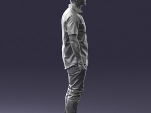 man in black dress 0227 3d print ready 3D 프린트 모델