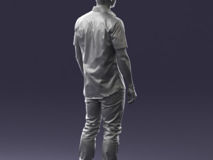 man in black dress 0227 3d print ready 3D 프린트 모델
