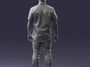 man in black dress 0227 3d print ready 3D 프린트 모델