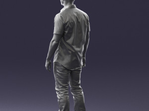 man in black dress 0227 3d print ready 3D 프린트 모델