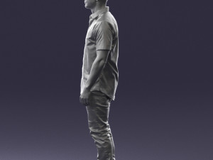 man in black dress 0227 3d print ready 3D 프린트 모델