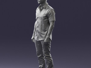 man in black dress 0227 3d print ready 3D 프린트 모델