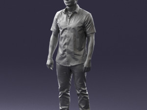 man in black dress 0227 3d print ready 3D 프린트 모델