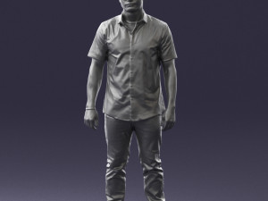 man in black dress 0227 3d print ready 3D 프린트 모델
