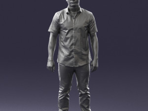man in black dress 0227 3d print ready 3D 프린트 모델