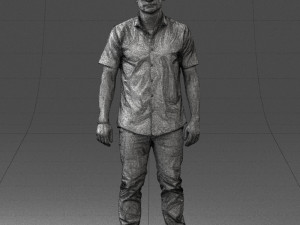 man in black dress 0227 3d print ready 3D 프린트 모델