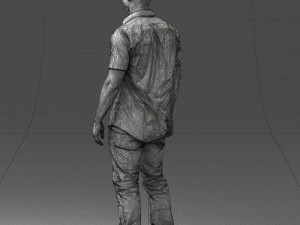 man in black dress 0227 3d print ready 3D 프린트 모델