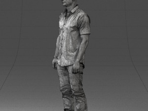 man in black dress 0227 3d print ready 3D 프린트 모델