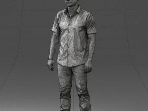 000563 Urban Man with Sunglasses Casual Male Character 3d print ready 3D Print Model
