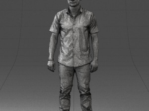 man in black dress 0227 3d print ready 3D 프린트 모델
