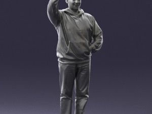 man in green t-shirt 0235 3d print ready Modelo de impresión 3D