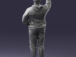 man in green t-shirt 0235 3d print ready Modelo de impresión 3D