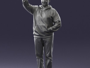 man in green t-shirt 0235 3d print ready Modelo de impresión 3D