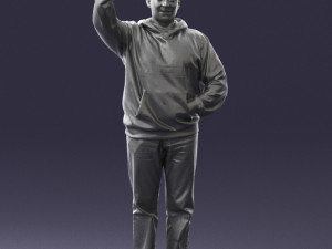 man in green t-shirt 0235 3d print ready Modelo de impresión 3D