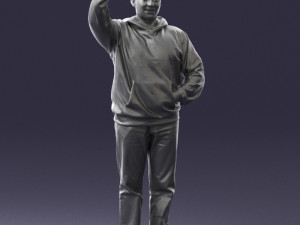 man in green t-shirt 0235 3d print ready Modelo de impresión 3D