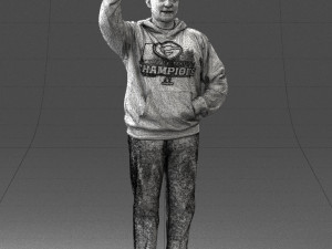 man in green t-shirt 0235 3d print ready Modelo de impresión 3D