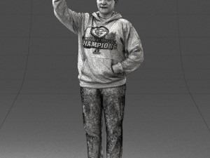 man in green t-shirt 0235 3d print ready Modelo de impresión 3D
