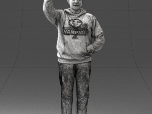 man in green t-shirt 0235 3d print ready Modelo de impresión 3D
