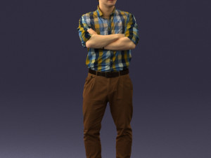 man in brown pants 0237 3D Model