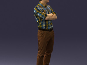 man in brown pants 0237 3D Model