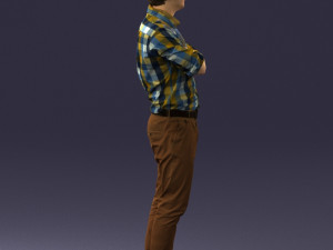 man in brown pants 0237 3D Model