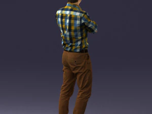 000573 Casual Man Standing Arms Crossed Confident Male Character 3D Model