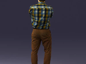 000573 Casual Man Standing Arms Crossed Confident Male Character 3D Model