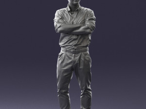 man in brown pants 0237 3D Model