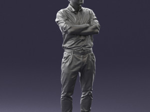 man in brown pants 0237 3D Model