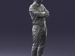 man in brown pants 0237 3D Model