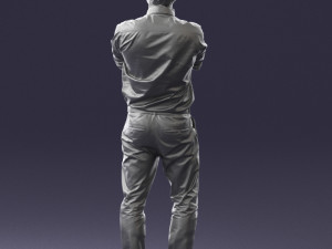 man in brown pants 0237 3D Model