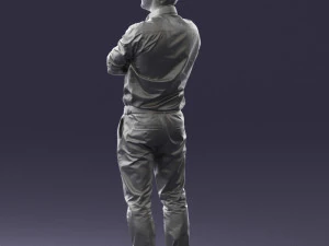 000573 Casual Man Standing Arms Crossed Confident Male Character 3D Model