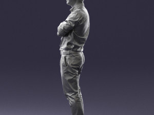 man in brown pants 0237 3D Model