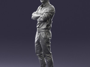 man in brown pants 0237 3D Model