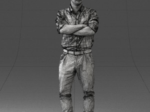 man in brown pants 0237 3D Model