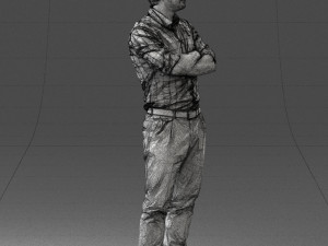 man in brown pants 0237 3D Model