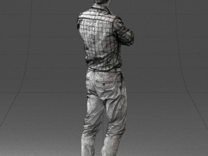man in brown pants 0237 3D Model