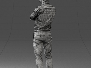 man in brown pants 0237 3D Model