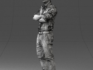man in brown pants 0237 3D Model