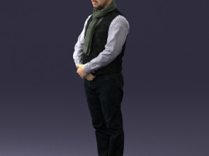 man in pose 0239 3D Модель