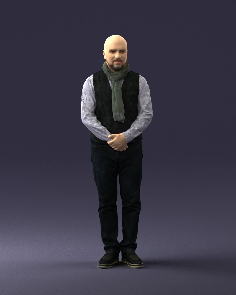 man in pose 0239 3d print ready 3D Print Model .c4d .max .obj .3ds .fbx .stl .blend