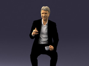 man in pose 0240 Modèle 3D