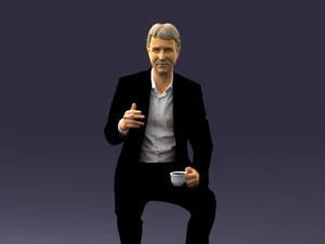 man in pose 0240 3D Model