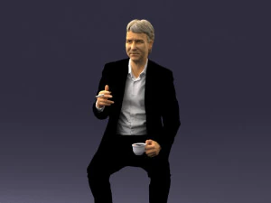 man in pose 0240 3D Model