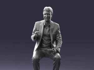 man in pose 0240 3D Model