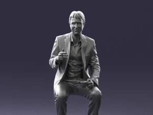 man in pose 0240 3D Model