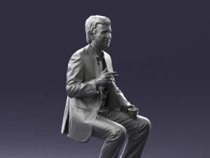 man in pose 0240 3D Model