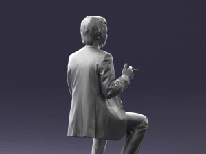 man in pose 0240 3D Model