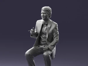 man in pose 0240 3D Model