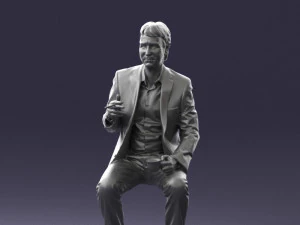man in pose 0240 3D Model
